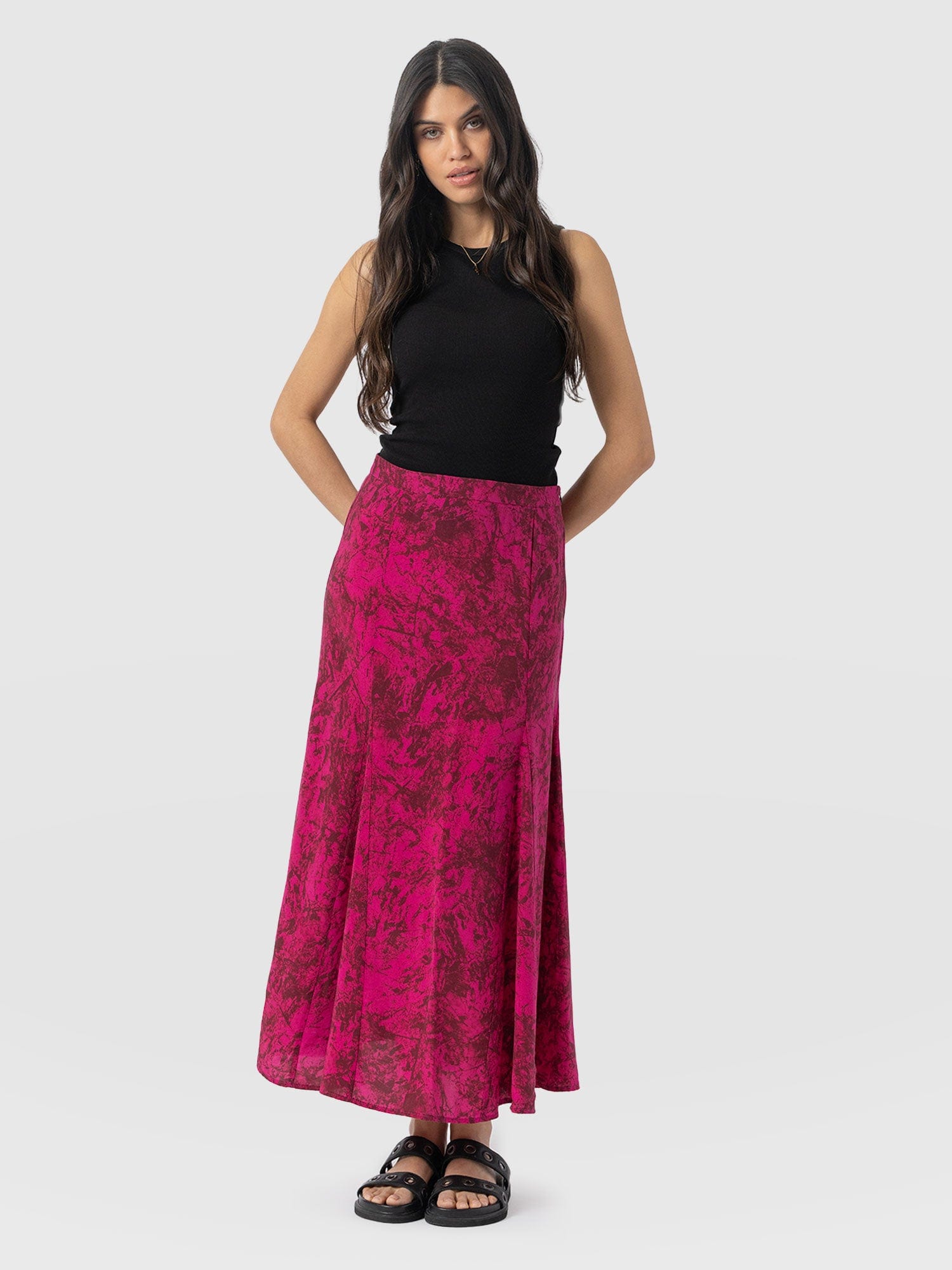 Audrey Skirt Pink Marble - Women's Skirts | Saint + Sofia® US